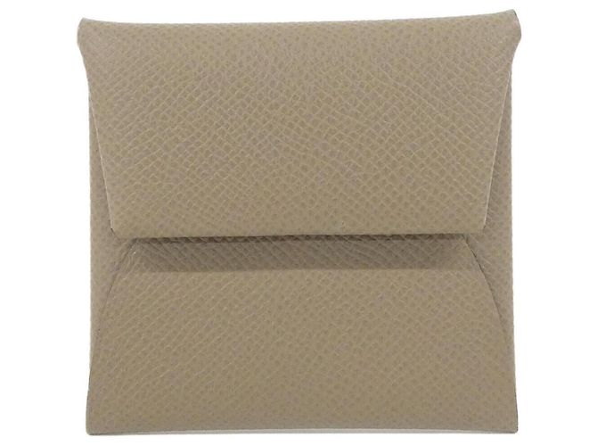 Hermès Portamonete Hermes Bastia in Etoupe Gray Taupe