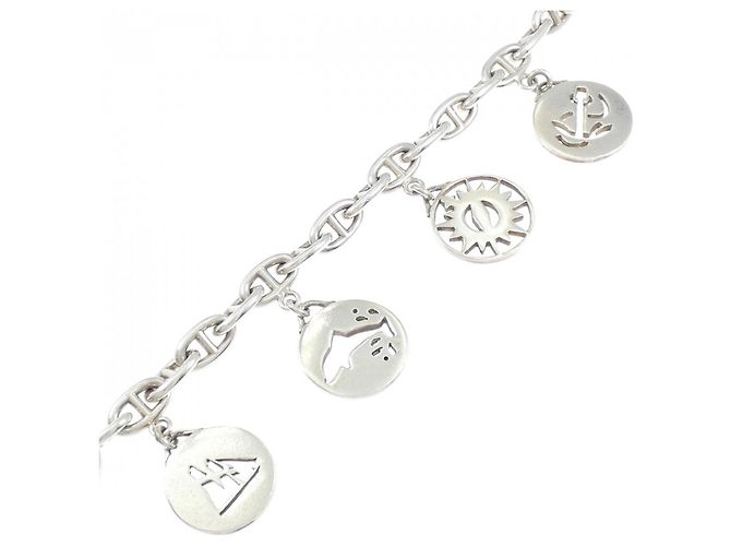 Pulsera con dije Hallmark Hermès Plata