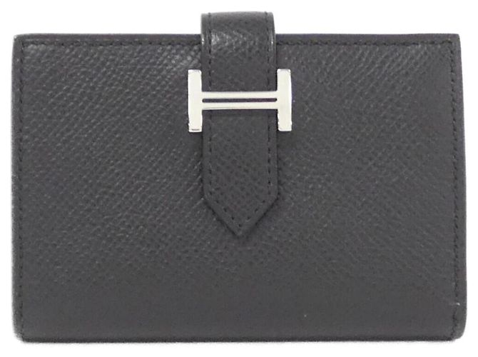 Hermès Hermes Bearn Kartenetui aus schwarzem Epsom-Leder