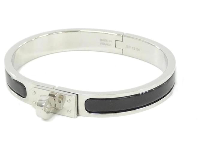 Hermès Bracelet chaîne Hermes Mini Click Kelly PM Charm Noir Argenté 