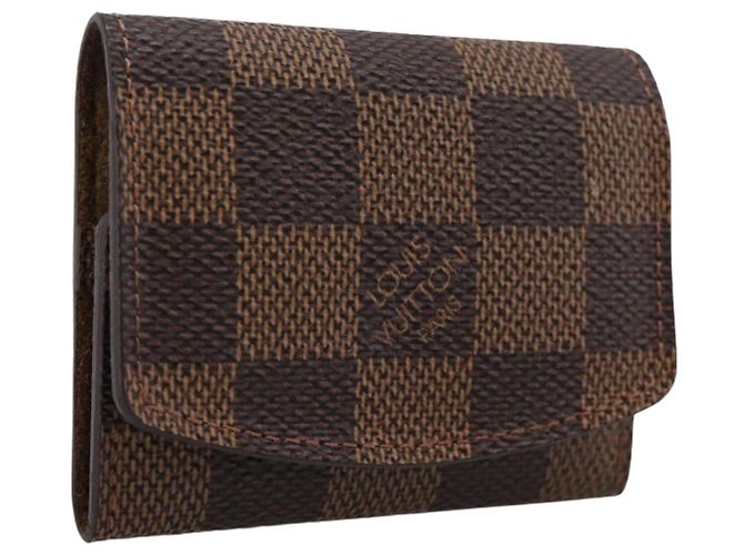 LOUIS VUITTON Damier Ebene Bouton De Manchette Case Cuff Case LV Auth 183519