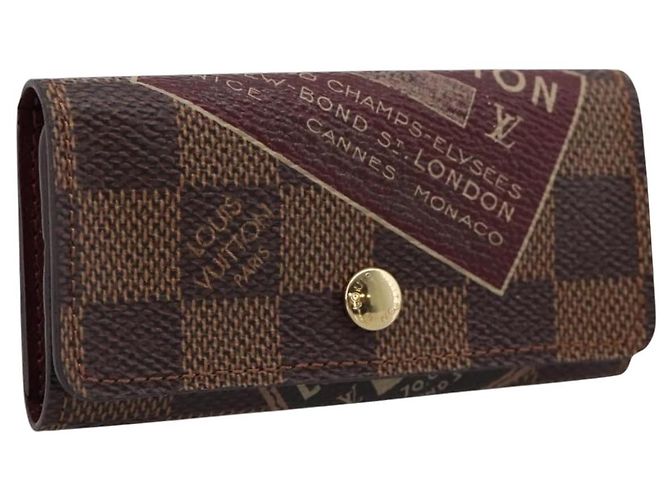 LOUIS VUITTON Damier Ebene Multicles 4 Key Case N63082 Auth 194304M