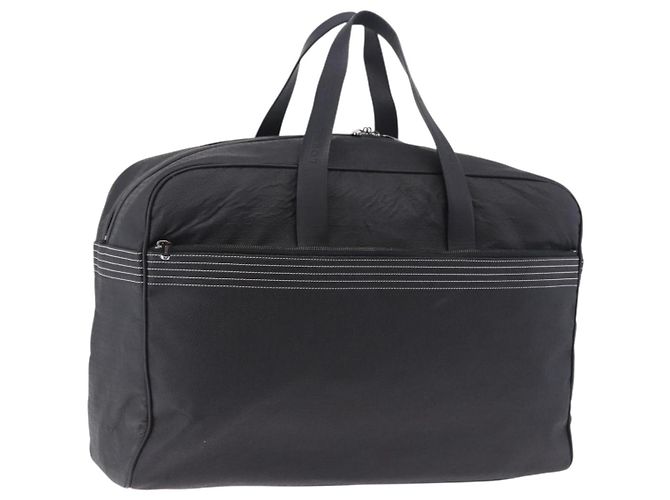 Borsa Boston LOEWE Anagram PVC Leather Black Silver Auth bs36557 Nero Argento