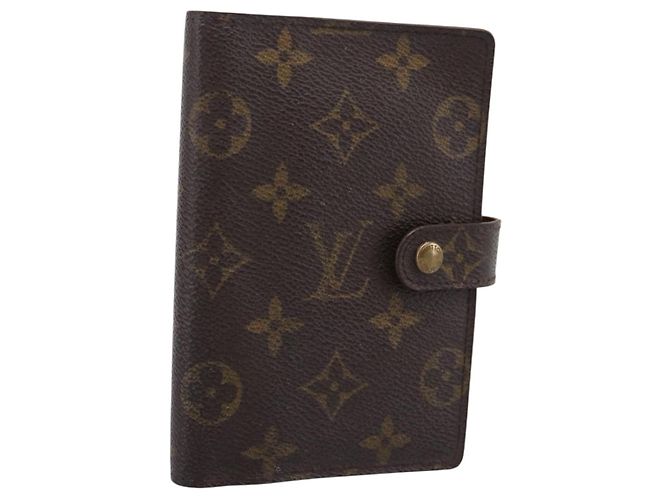LOUIS VUITTON Monogram Agenda PM Day Planner Cover R20005 LV Auth 197115
