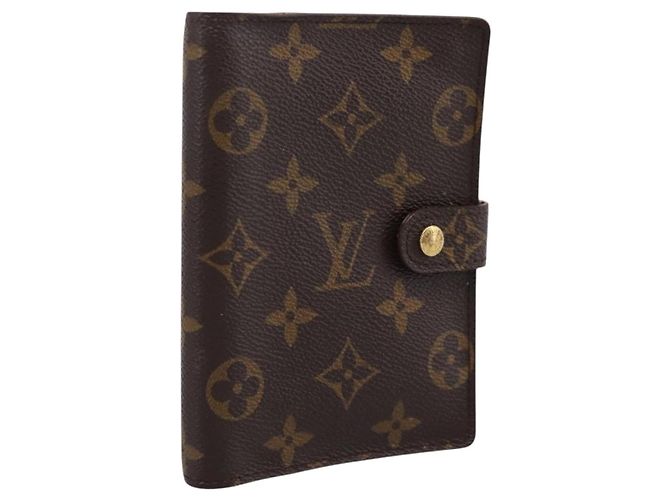 LOUIS VUITTON Monogram Agenda PM Day Planner Cover R20005 LV Auth 197122