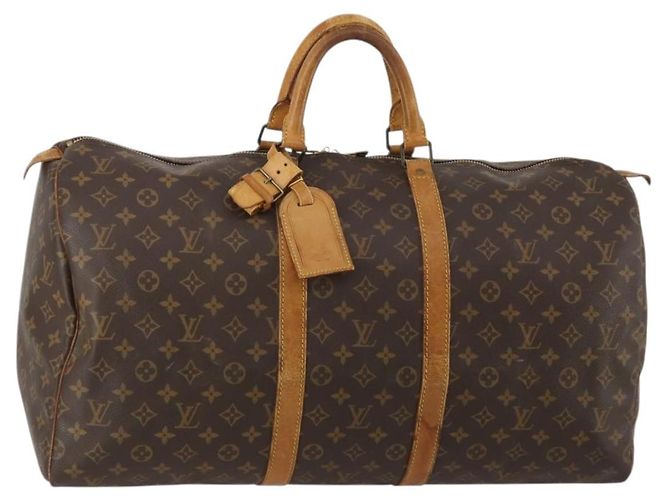 LOUIS VUITTON Monogram Keepall 55 Boston Bag M41424 LV Auth ar14101 Monogramma