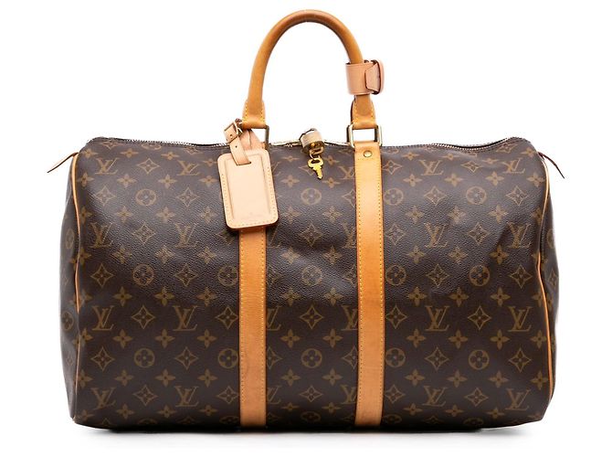 Borsa da viaggio Louis Vuitton Monogram Keepall 45 Marrone