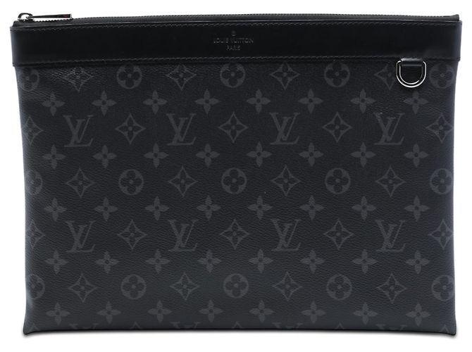 Louis Vuitton Monogram Eclipse Discovery Pochette GM Clutch Bag schwarz