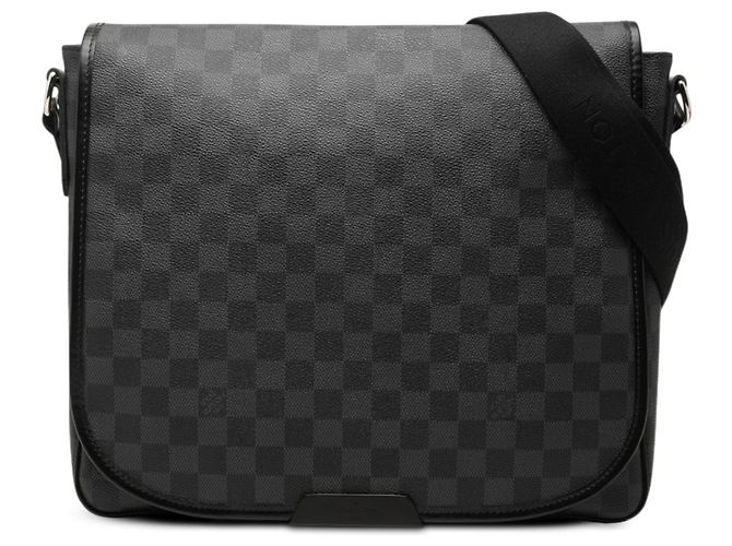 Borsa a tracolla Louis Vuitton Daniel MM Damier Graphite Nera Nero