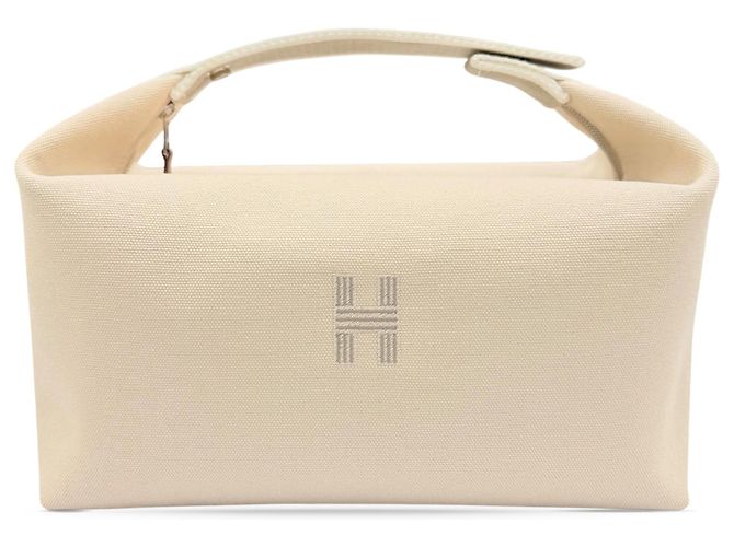 Borsa Vanity Hermès Large Toile Bride A Brac Marrone