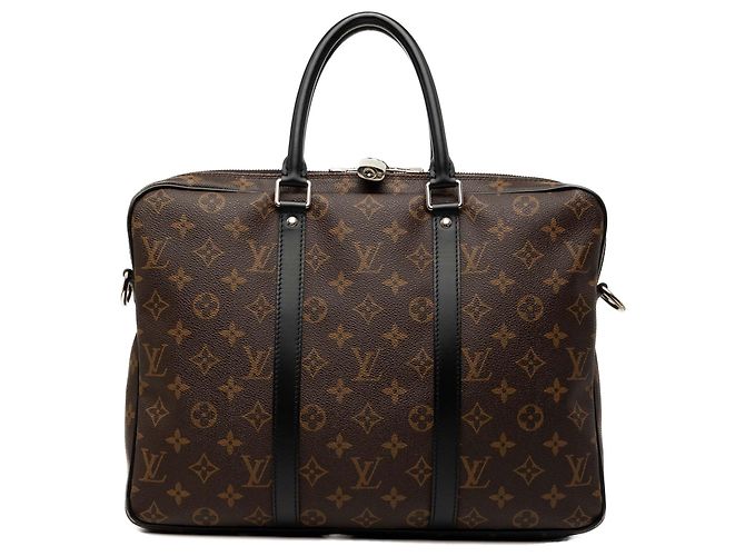 Borsa Business Porte Documents Jour Louis Vuitton Monogram Macassar Marrone