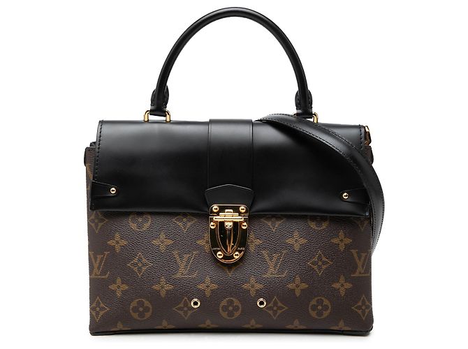 Borsa Satchel Louis Vuitton Monogram One Handle Flap MM Marrone