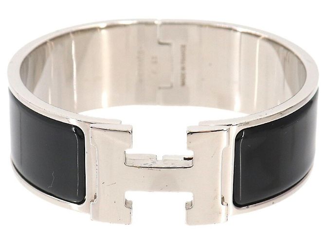 Bracciale Hermès Clic Clac H Nero Argento 