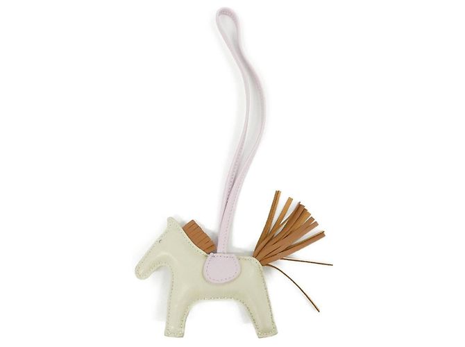 Hermès Hermes Rodeo Accessory Bag Charm PM Weiß