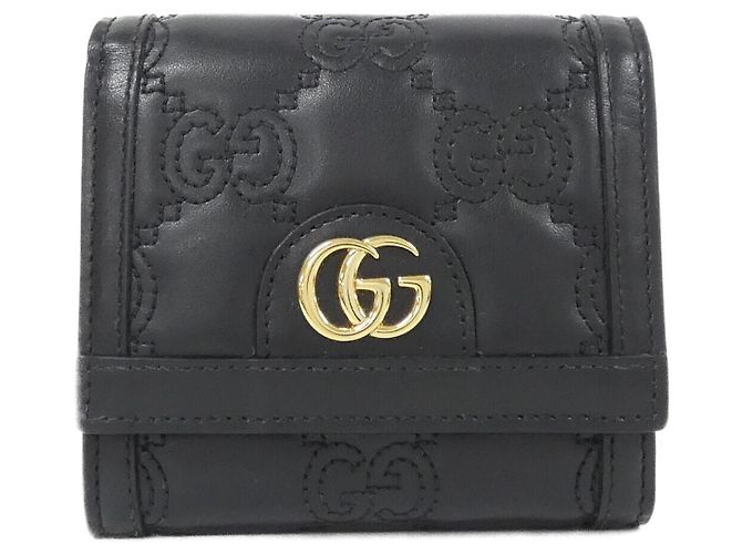 Gucci Bi-Fold Leather Wallet Black