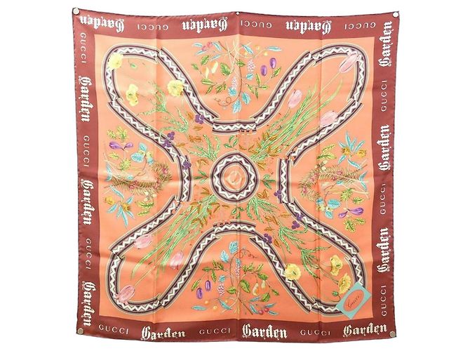 Pañuelo de seda Gucci Bordeaux Burdeos
