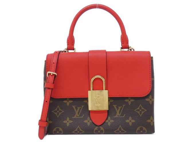 Borsa Louis Vuitton Monogram Rocky BB Marrone Rosso