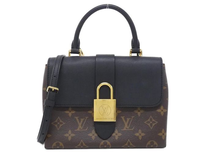 Sac à main Louis Vuitton Monogram Rocky BB Marron Noir