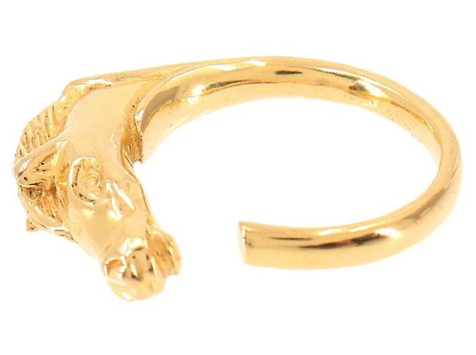 Ring Hermès Bague Hermes Cheval en or Doré 
