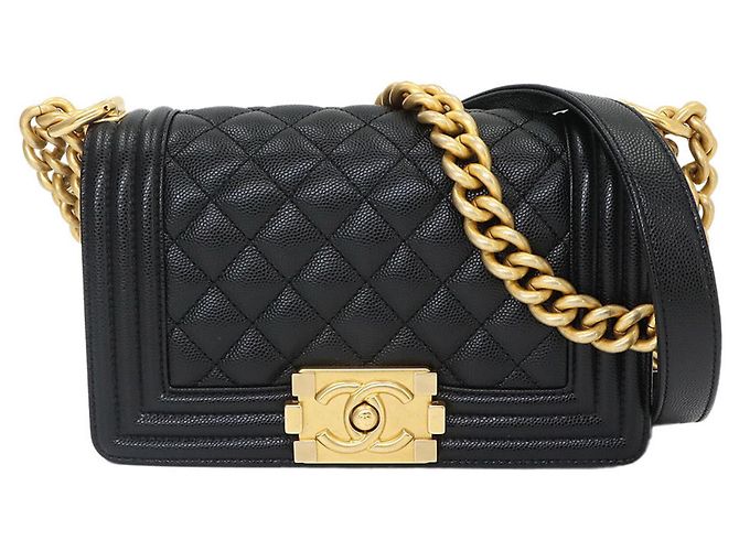 Le Boy Bolsa de Ombro Chanel Boy Small Chain Preto