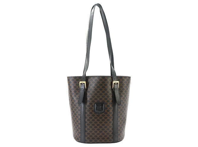 Céline Borsa Tote Celine Macadam Marrone Nero 