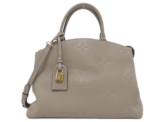 Bolsa Louis Vuitton Monogram Empreinte Grand Palais MM Bege Cinza