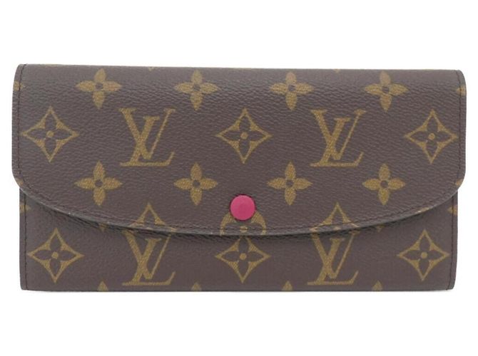 Louis Vuitton Monogram Portefeuille Emilie Wallet Marrom