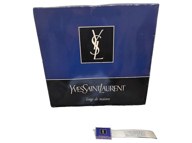 Yves Saint Laurent Toalla de playa YSL de algodón en azul