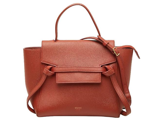 Céline Sac à main Celine Belt Bag Nano Catfish Marron
