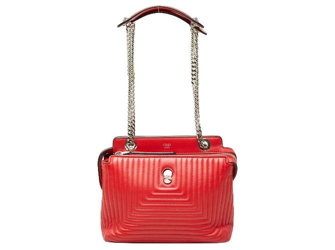 Borsa a tracolla Fendi Click Chain Rosso