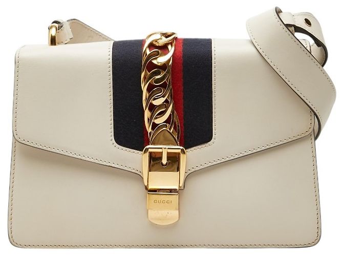Gucci Sherry Line Sylvie Handtasche Weiß Roh