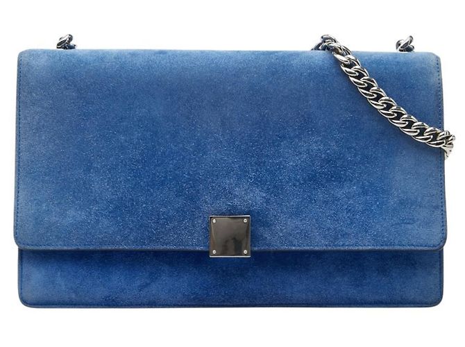 Céline Borsa a spalla Celine Logo Chain Blu