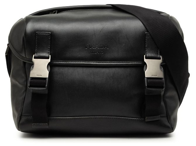 Borsa a tracolla Prada in pelle nera Nero