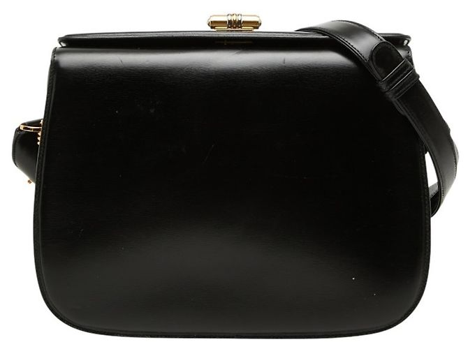 Borsa a tracolla in pelle nera Gucci Nero