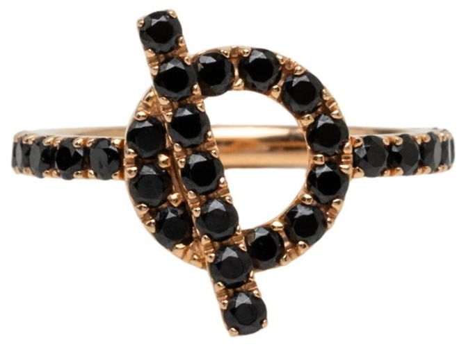 Ring Hermès Anillo Banda Hermes 18K Pink Gold 