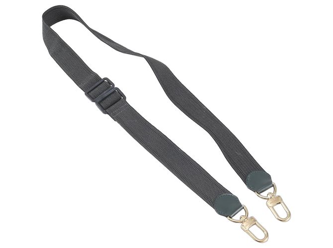 Louis Vuitton Satellite Leather and Nylon Shoulder Strap Brown Green