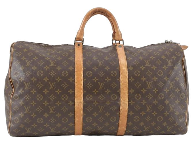 Bolso Boston Louis Vuitton Monogram Keepall 60 Castaño