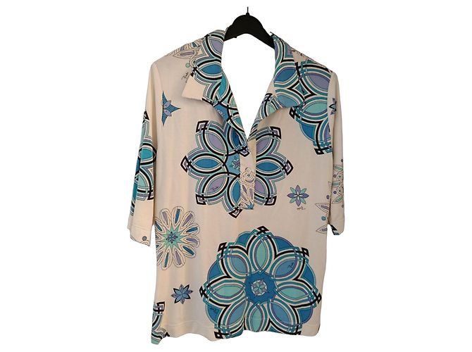 Polo Emilio Pucci Negro Blanco Azul Gris Azul claro