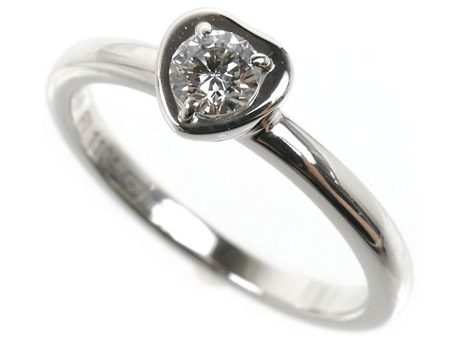 Cartier 18K Weißgold Diamant Herzring