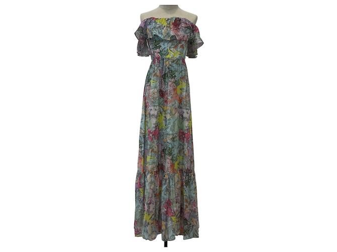 Autre Marque abito a spalle scoperte in misto seta alice+olivia Multicolore