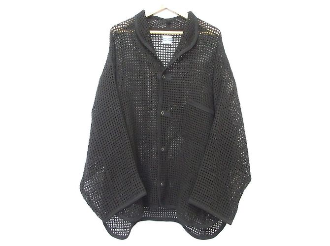 Autre Marque Camicia in mesh di cotone ARMY TWILL Nero