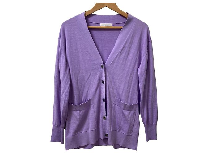 Autre Marque Cardigã de algodão e seda leve Ébure Roxo