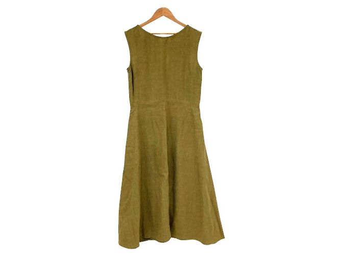Autre Marque Vestido sin mangas de lino SOFIE D'HOORE Verde Caqui