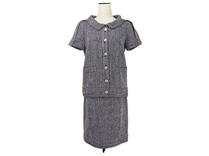 Conjunto de Tweed Chanel Roxo