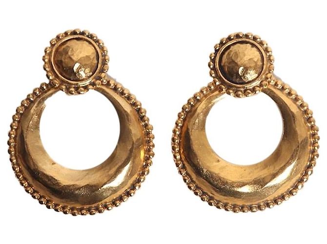 Chanel Goldene Vintage-Clip-Ohrringe