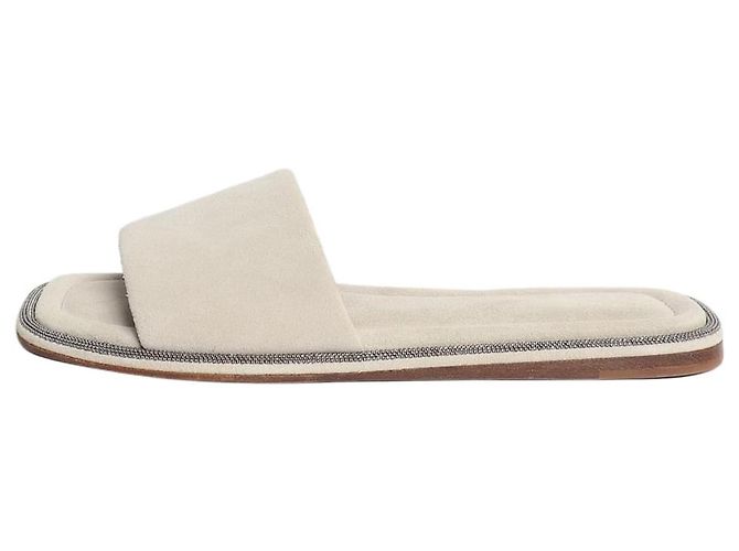 Brunello Cucinelli Neutral suede sandals - size EU 37