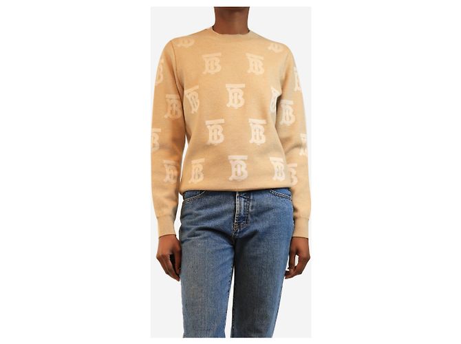 Burberry Pull TB Monogram Neutral - taille XS