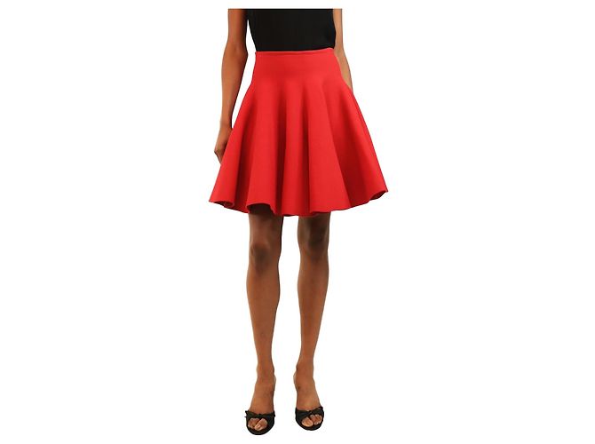 Alaïa Roter Skater-Rock - size UK 10