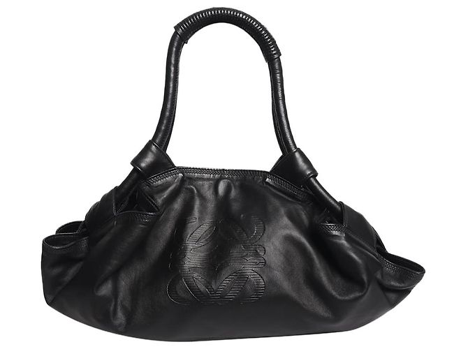 Loewe Bolsa de ombro em couro nappa Aire preta Preto