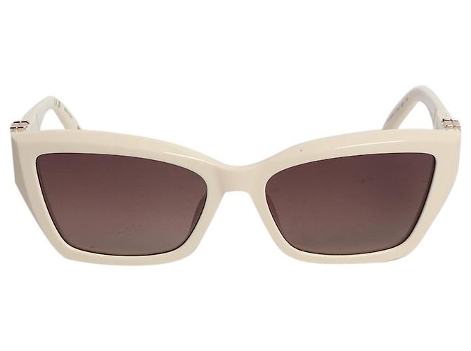 Chopard Lunettes de soleil œil-de-chat crème Écru